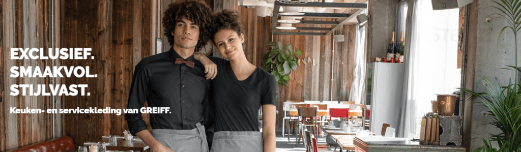keuken en servicekleding van Greijff is exclusief, stijlvol en vast
