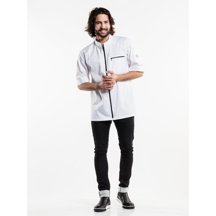 Chaud Devant Chef Jacket Modena UFX White Short Sleeve
