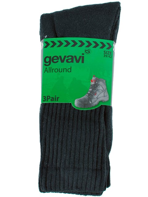 Gevavi Workwear – GW84 Allround sok 3 paar/bundel zwart