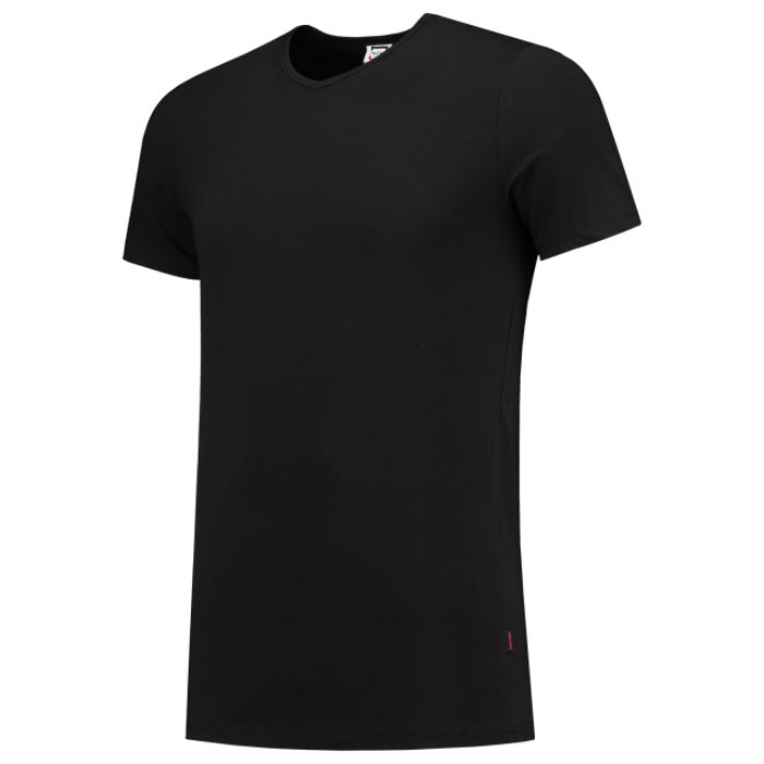 Tricorp T-Shirt Elastaan Fitted V Hals 101012 - Black