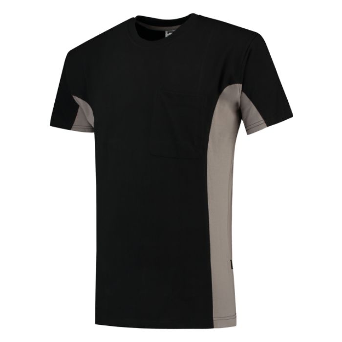 Tricorp T-Shirt Bicolor Borstzak 102002 - Black-Grey