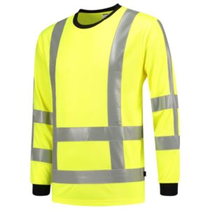 Tricorp T-Shirt RWS Birdseye Lange Mouw 103002 - Fluor Yellow