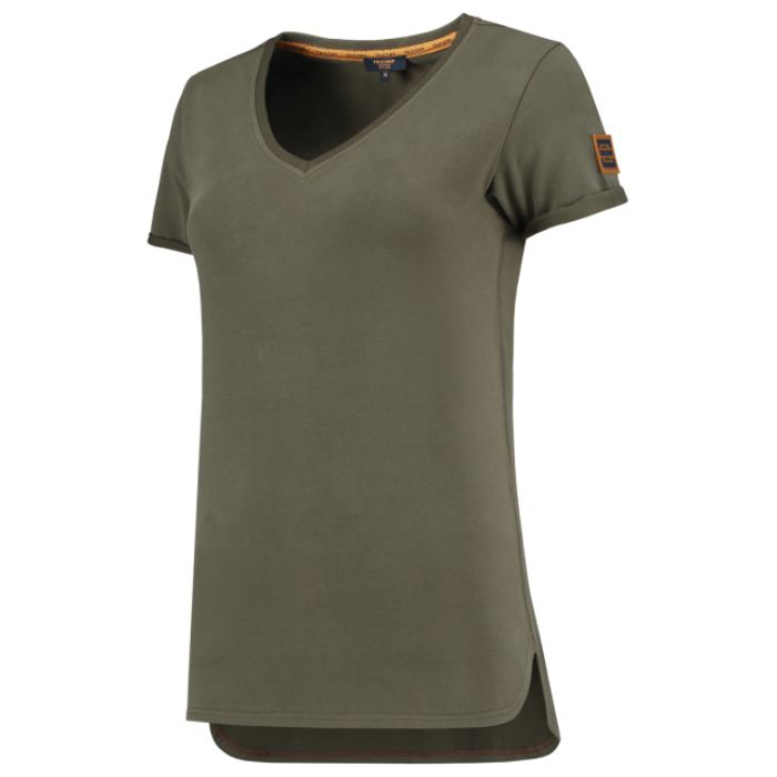 Tricorp T-Shirt Premium V Hals Dames 104006 - Army