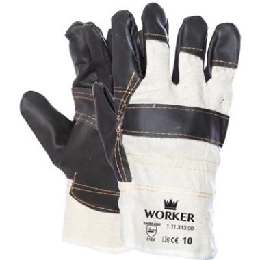 Meubellederen handschoen met donkere kleuren - standaard