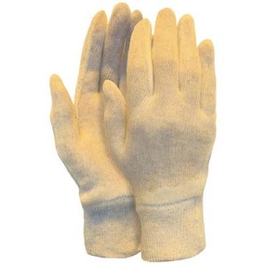 Interlock handschoen, damesmaat met manchet (260 grams) - écru