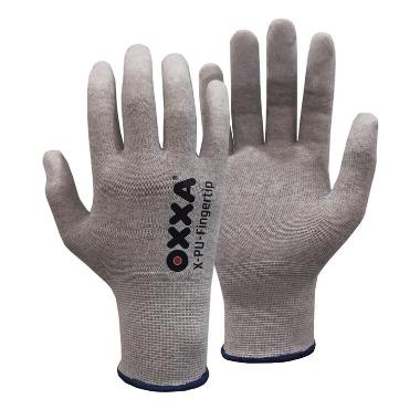 OXXA® X-PU-Fingertip 14-102 ESD handschoen - grijs/wit