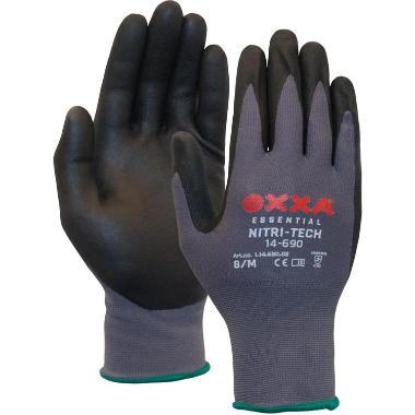 OXXA® Nitri-Tech 14-690 handschoen - zwart/grijs