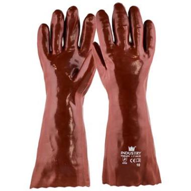 Handschoen PVC rood, 400 mm - rood
