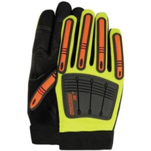 M-Safe Knucklehead X10 handschoen - zwart/fluo geel-oranje
