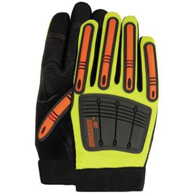 M-Safe Knucklehead X10 handschoen - zwart/fluo geel-oranje
