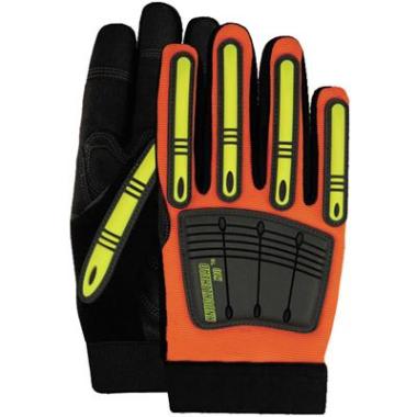M-Safe Knucklehead X10K handschoen - zwart/fluo oranje-geel