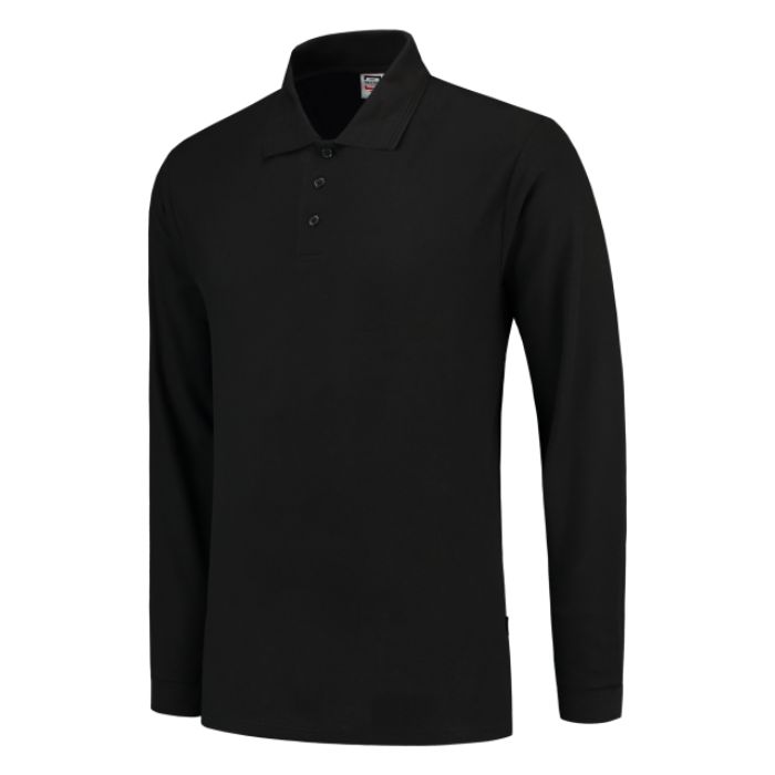 Tricorp Poloshirt 100% Katoen Lange Mouw 201008 - Black