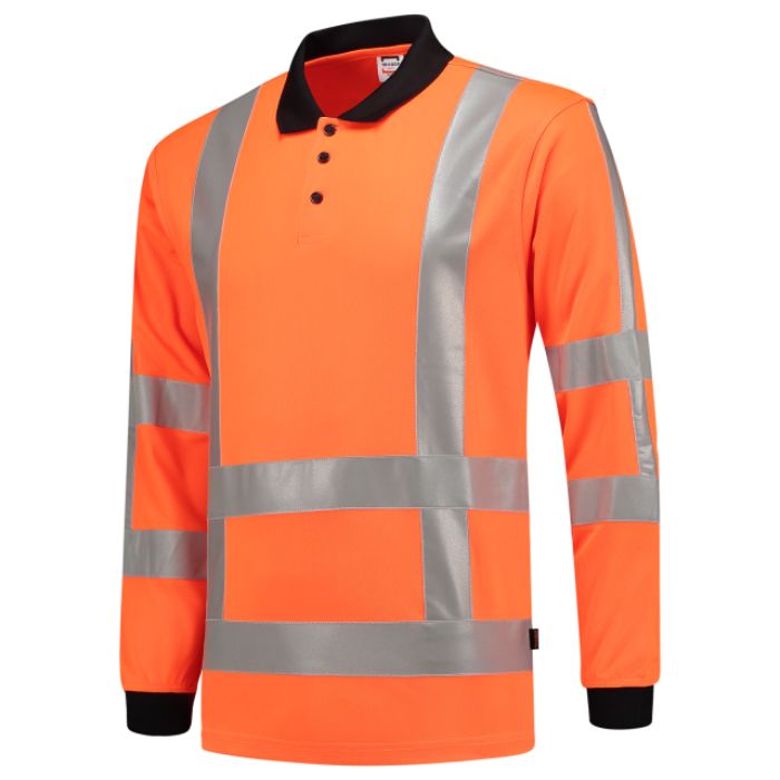 Tricorp Poloshirt RWS Birdseye Lange Mouw 203005 - Fluor Orange