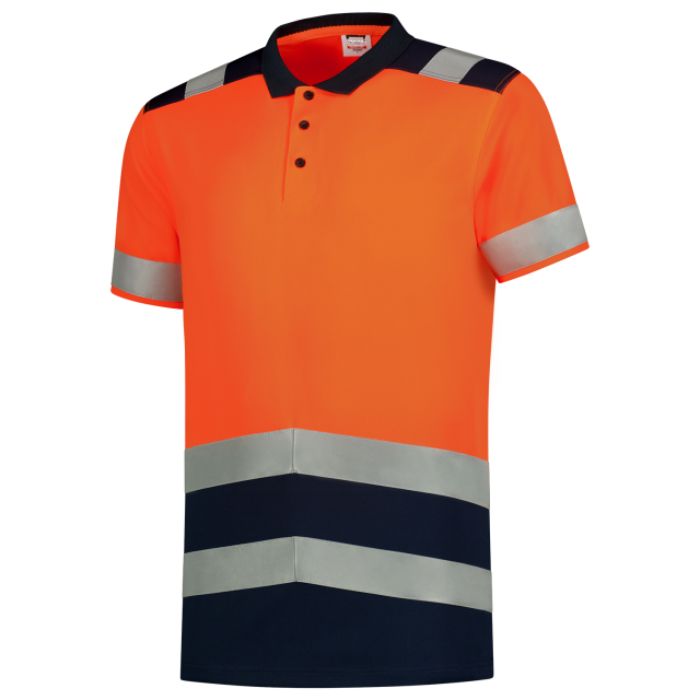 Tricorp Poloshirt High Vis Bicolor 203007 - Fluor Orange-Ink
