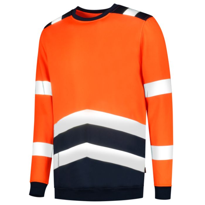 Tricorp Sweater High Vis Bicolor 303004 - Fluor Orange-Ink