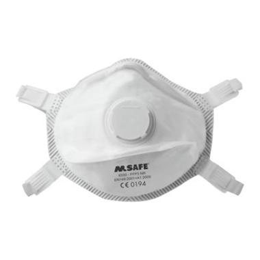 M-Safe 6330 stofmasker FFP3 NR met uitademventiel - wit