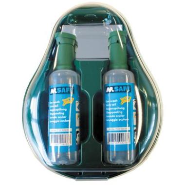 M-Safe wandhouder inclusief 2 M-Safe oogspoelflessen 500 ml - groen