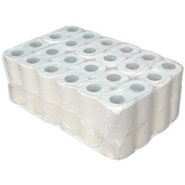 2-laags toiletpapier, 200 vel, 12x4 rollen, cellulose - wit