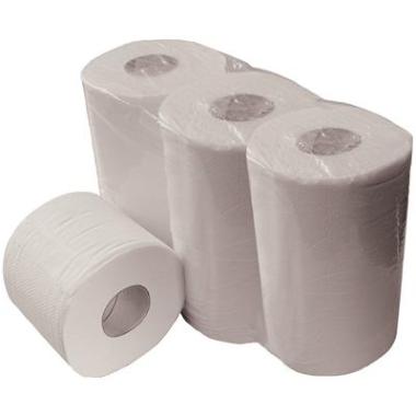 2-laags toiletpapier, 400 vel, 7x6 rollen, cellulose - wit