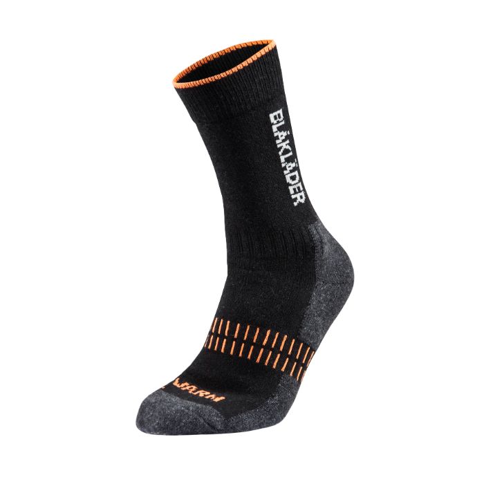 Blåkläder WARM sokken 21921095 - Zwart/Neonoranje