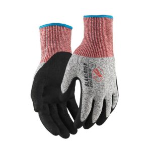 Blåkläder Handschoenen snijbestendig Nitril-gecoat 22823946 - Zwart melange/Grijs