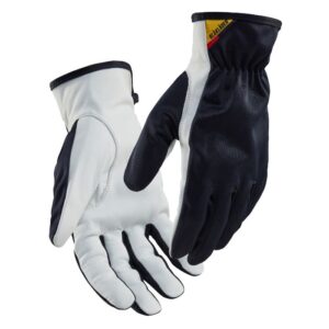 Blåkläder Lederen handschoen 28021459 - Donkerblauw/Wit