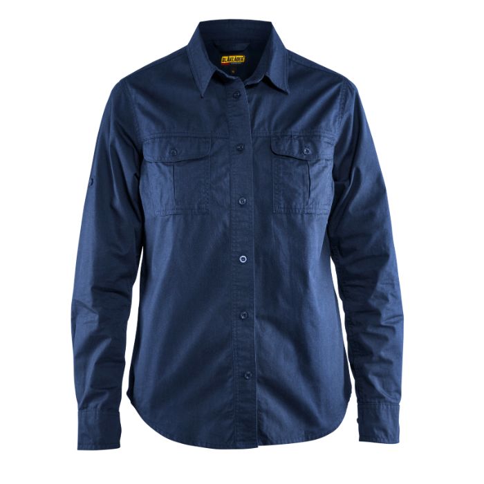 Blåkläder Dames overhemd twill 32081135 - Marineblauw