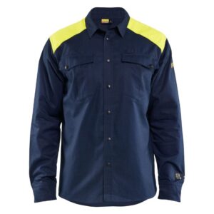 Blåkläder Multinorm Overhemd 32381517 - Marine/High Vis Geel