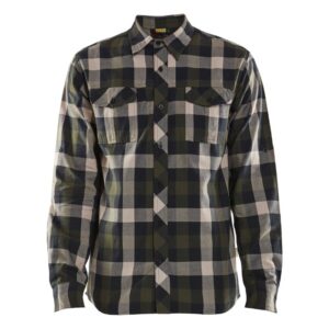 Blåkläder Overhemd flanel 32991152 - Groen/Zwart