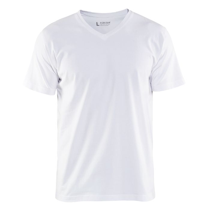Blåkläder T-Shirt, V-hals 33601165 - Wit