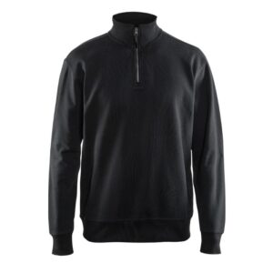 Blåkläder Sweatshirt met halve rits 33691158 - Zwart