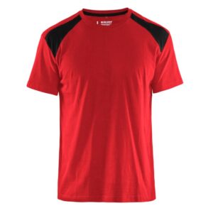 Blåkläder T-shirt bi-colour 33791042 - Rood/Zwart