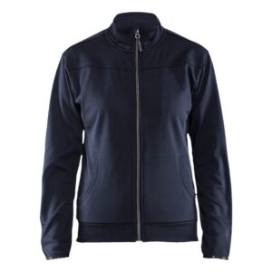 Blåkläder Dames service sweatshirt met rits 33942526 - Donker marineblauw/Zwart