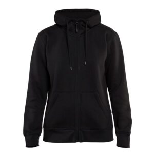 Blåkläder Dames hoodie met rits 33951048 - Zwart