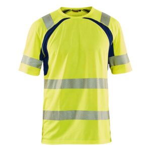 Blåkläder UV-T-shirt High Vis 33971013 - High Vis Geel/Marineblauw