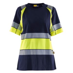 Blåkläder Dames T-Shirt High Vis 34101030 - Marineblauw/Oranje