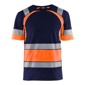 Blåkläder T-shirt High Vis 34211030 - Marineblauw/Oranje