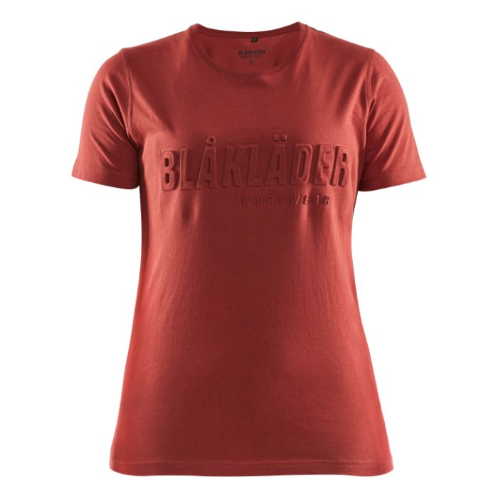 Blåkläder Dames T-shirt 3D 34311042 - Gebrand rood
