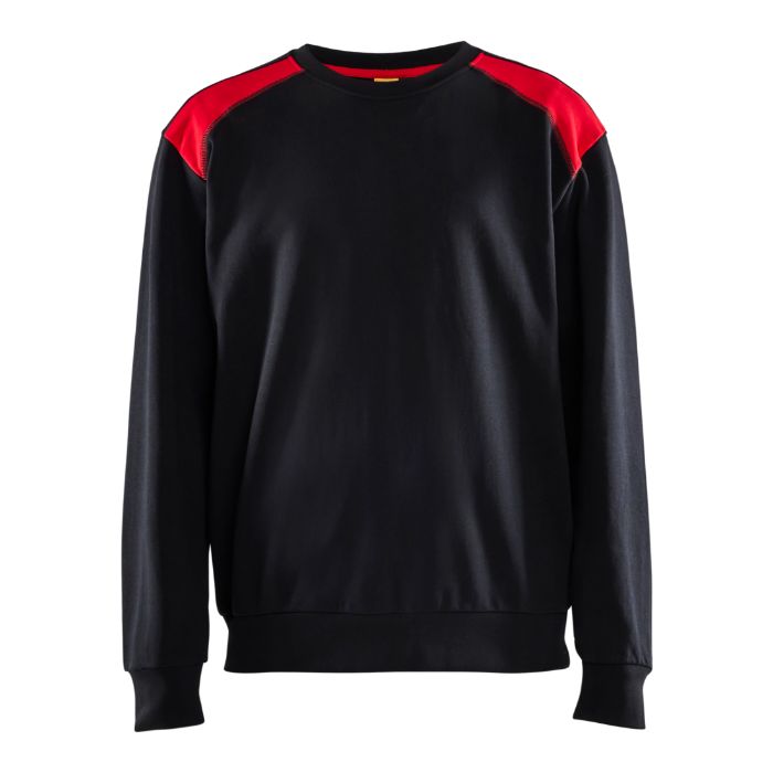 Blåkläder Sweatshirt bi-colour 35801158 - Zwart/Rood