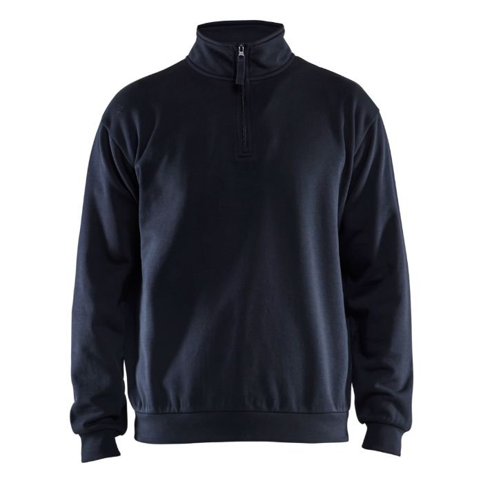 Blåkläder Sweatshirt met halve rits 35871169 - Donker marineblauw