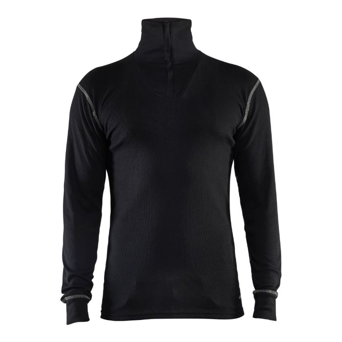 Blåkläder FR Onderhemd Zip-neck 48981725 - Zwart