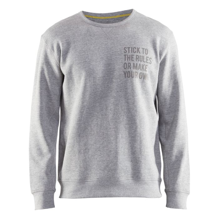 Blåkläder Sweatshirt Limited 'Stick to the Rules' 91851157 - Grijs Mêlee