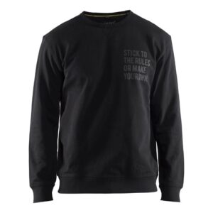 Blåkläder Sweatshirt Limited 'Stick to the Rules' 91851158 - Zwart