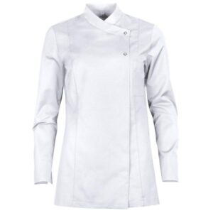 De Berkel BLANDINA -Dames koksbuis met stretch +borstzak wit - wit