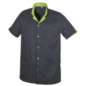 De Berkel REMKO Unisex jack Tencel antraciet/anijsgroen - antraciet/anijsgroen