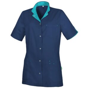 De Berkel RITA Damesjack Tencel marine/turquoise - marine/turquoise