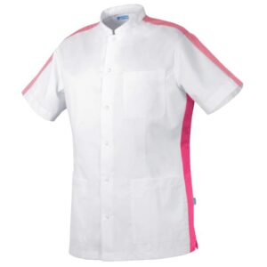 De Berkel KENT Unisex jack wit/roze - wit/roze