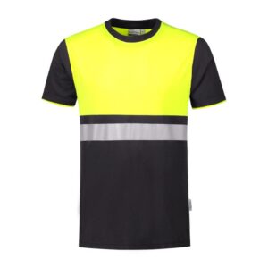 SANTINO T-shirt Hannover - Graphite / Fluor Yellow
