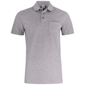 Clique Basic Polo Pocket 028255 - grijsmelange