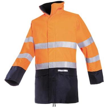 Sioen 9462 Reaven parka - fluo oranje/marineblauw